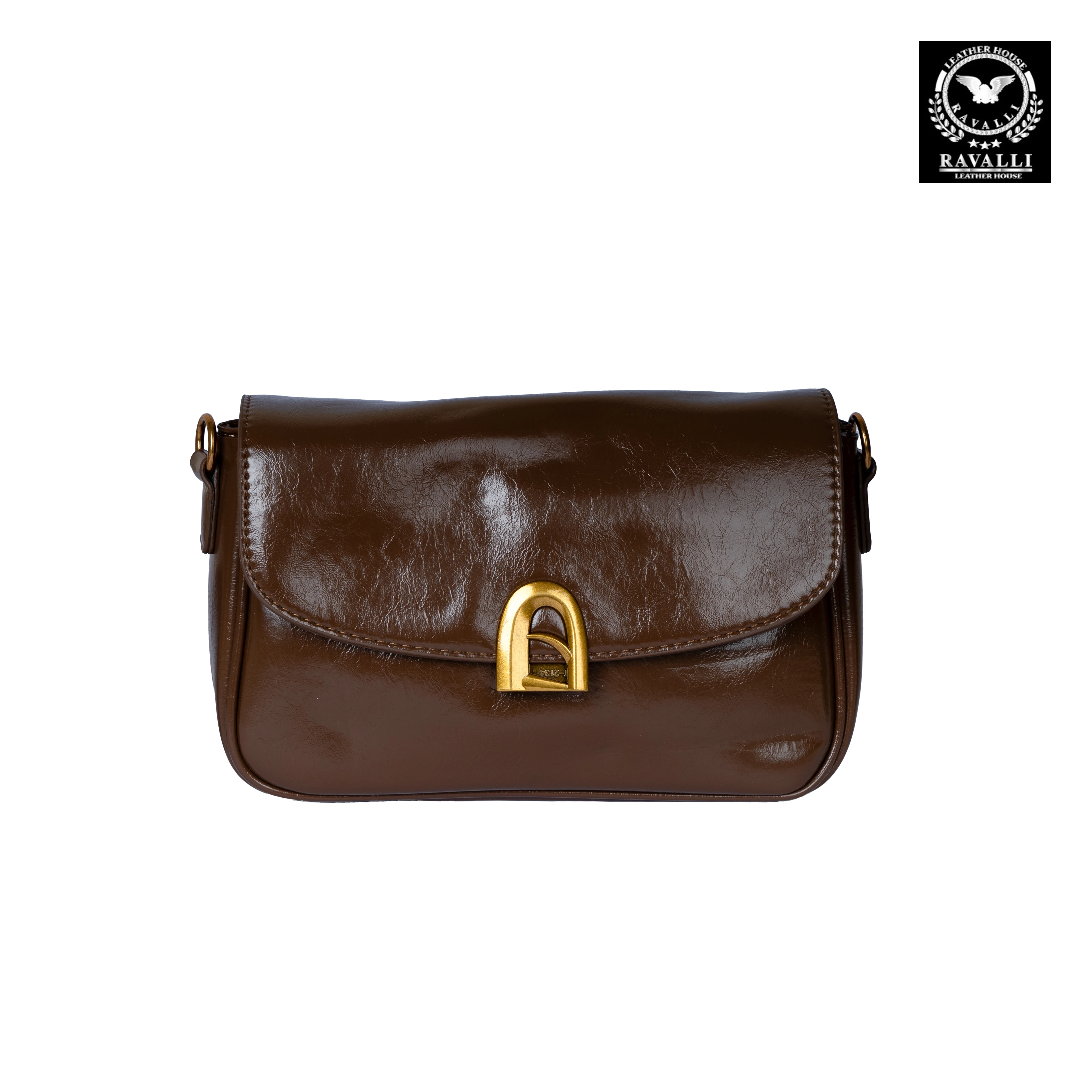 Soft Leather Mini Cross Bag with Golden Lock