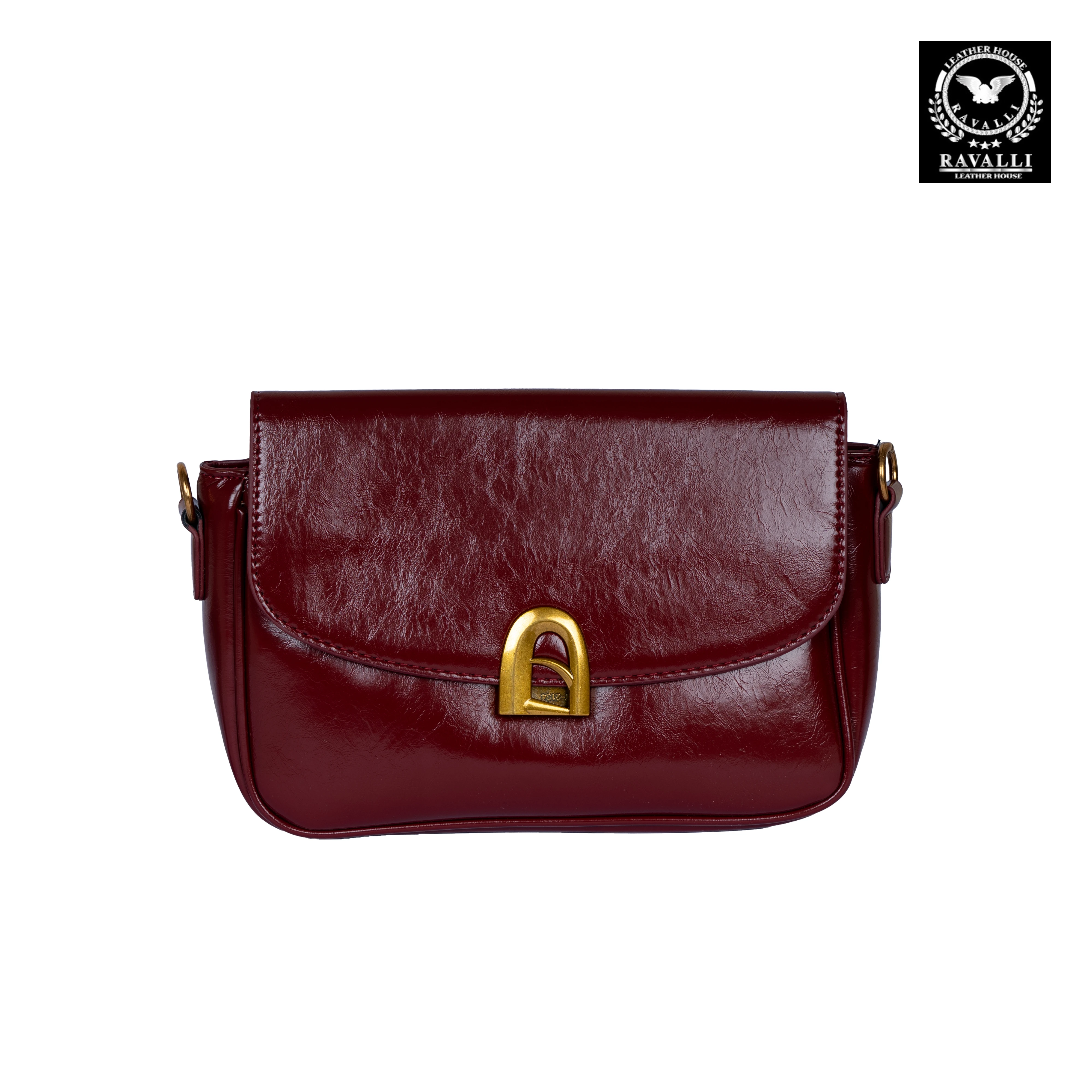 Soft Leather Mini Cross Bag with Golden Lock