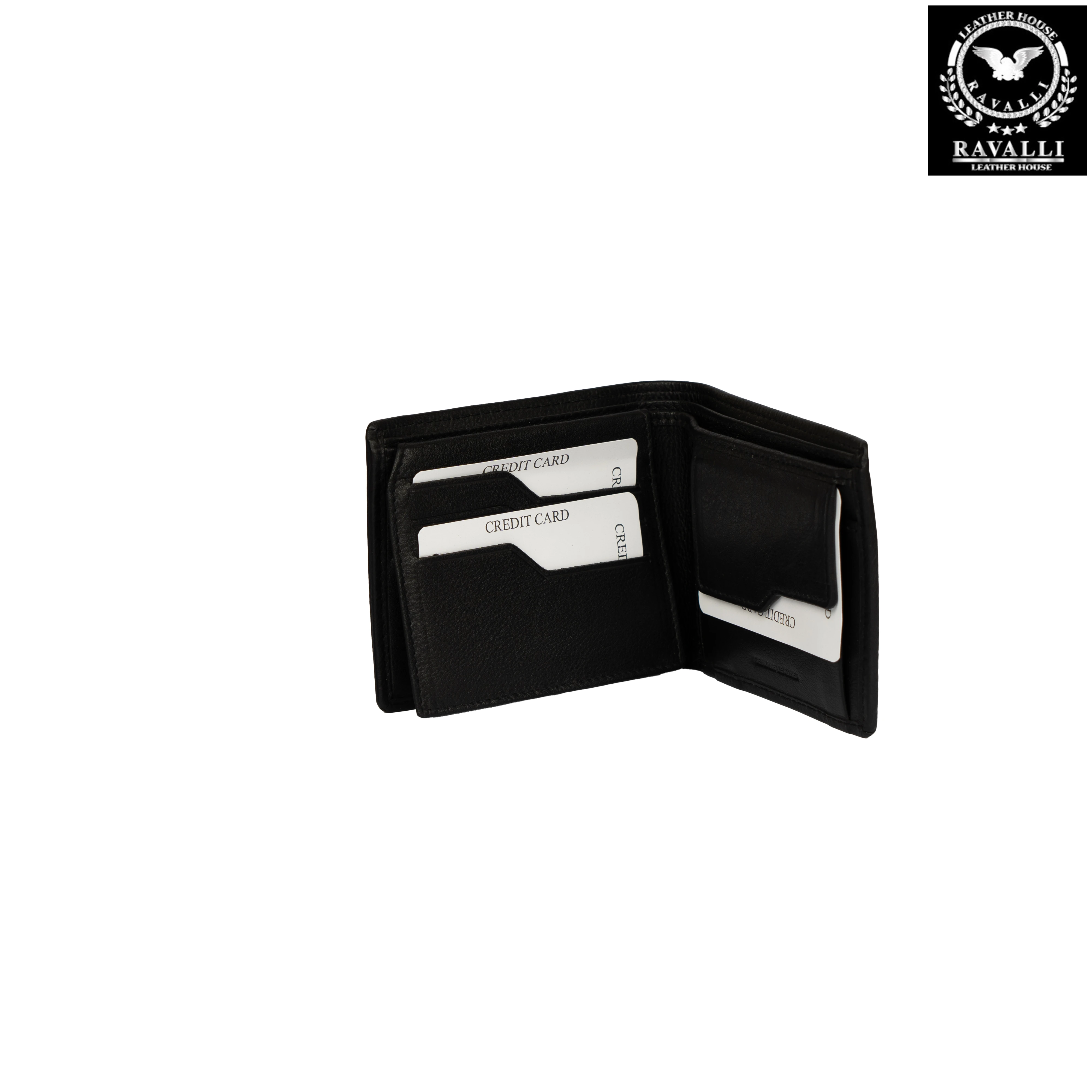 RAVALLI Classic Leather Wallet – Black or Dark Brown