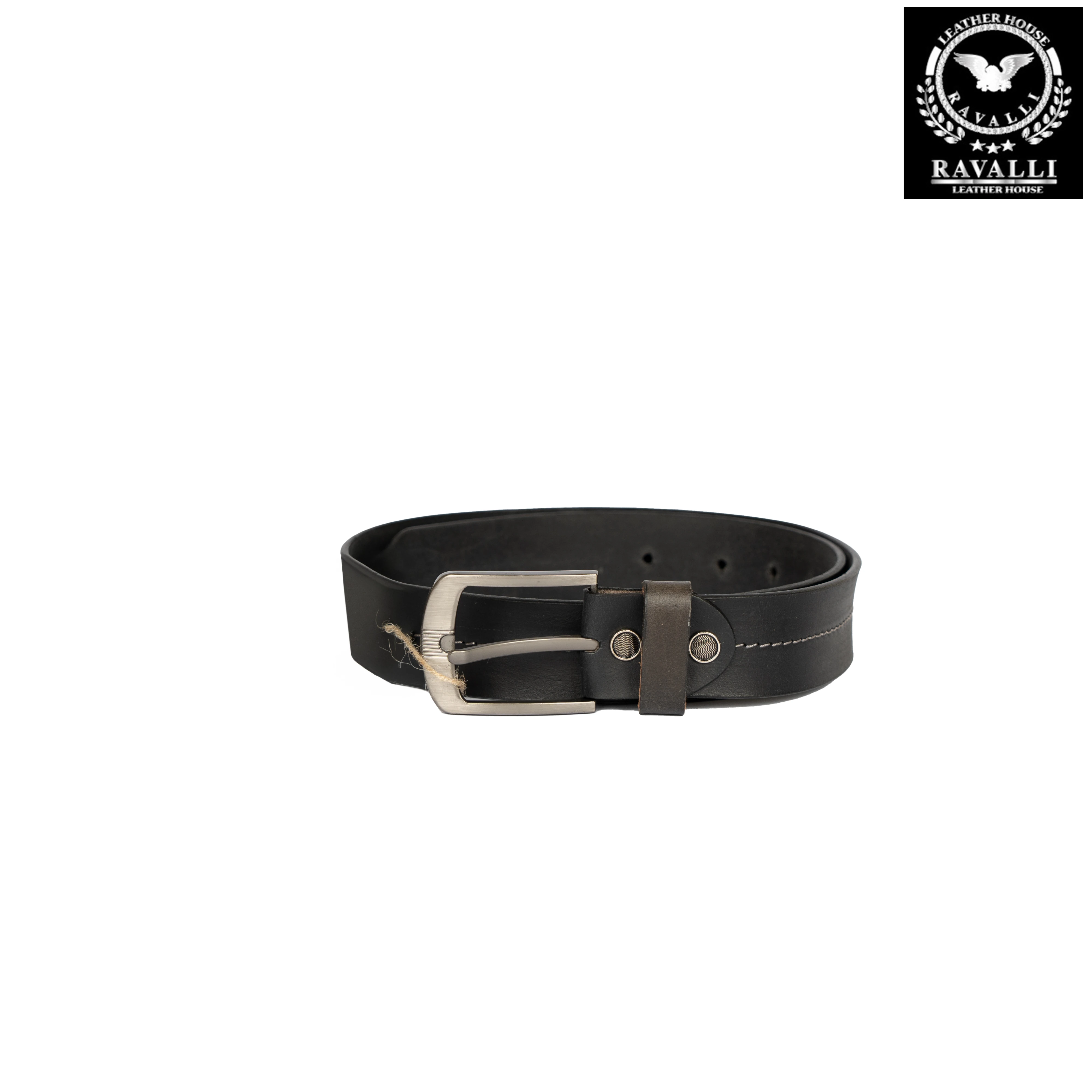 Men’s Leather Belt – Visible Stitch Design – 100% Genuine