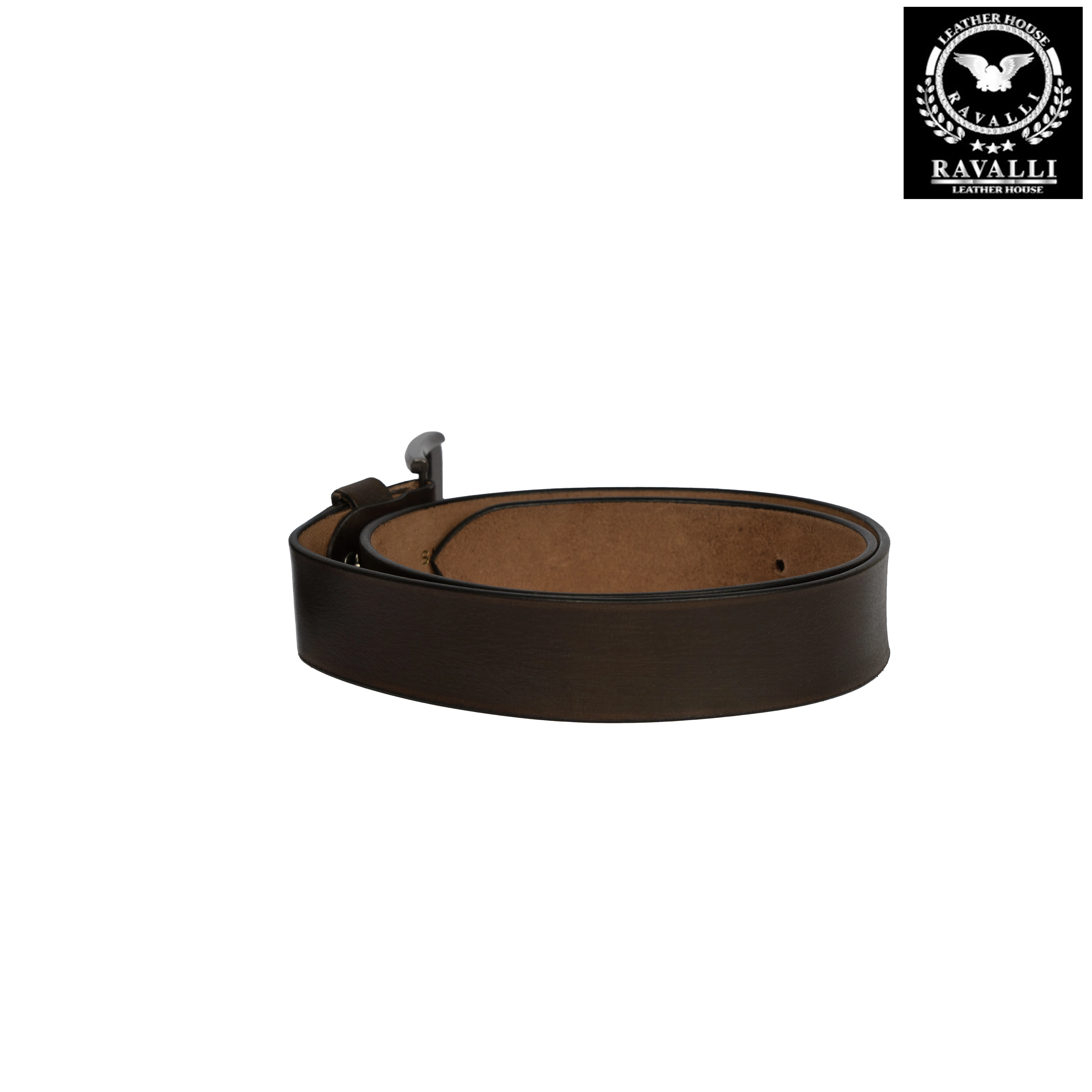 Men’s Leather Belt – Smooth Brushed Finish – 100% Genuine Leather