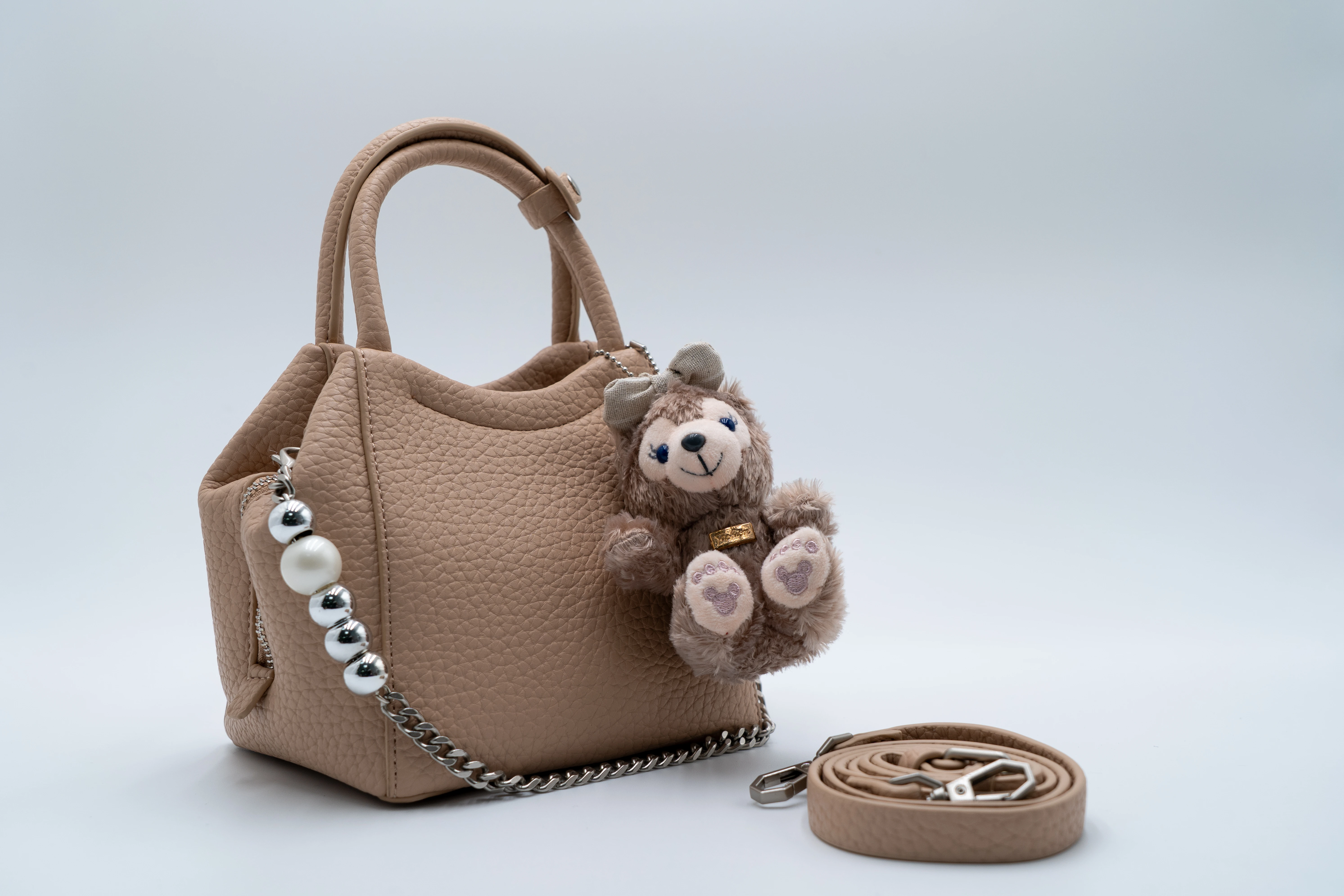 Mini Shoulder Bag with Teddy Charm – Model 9105