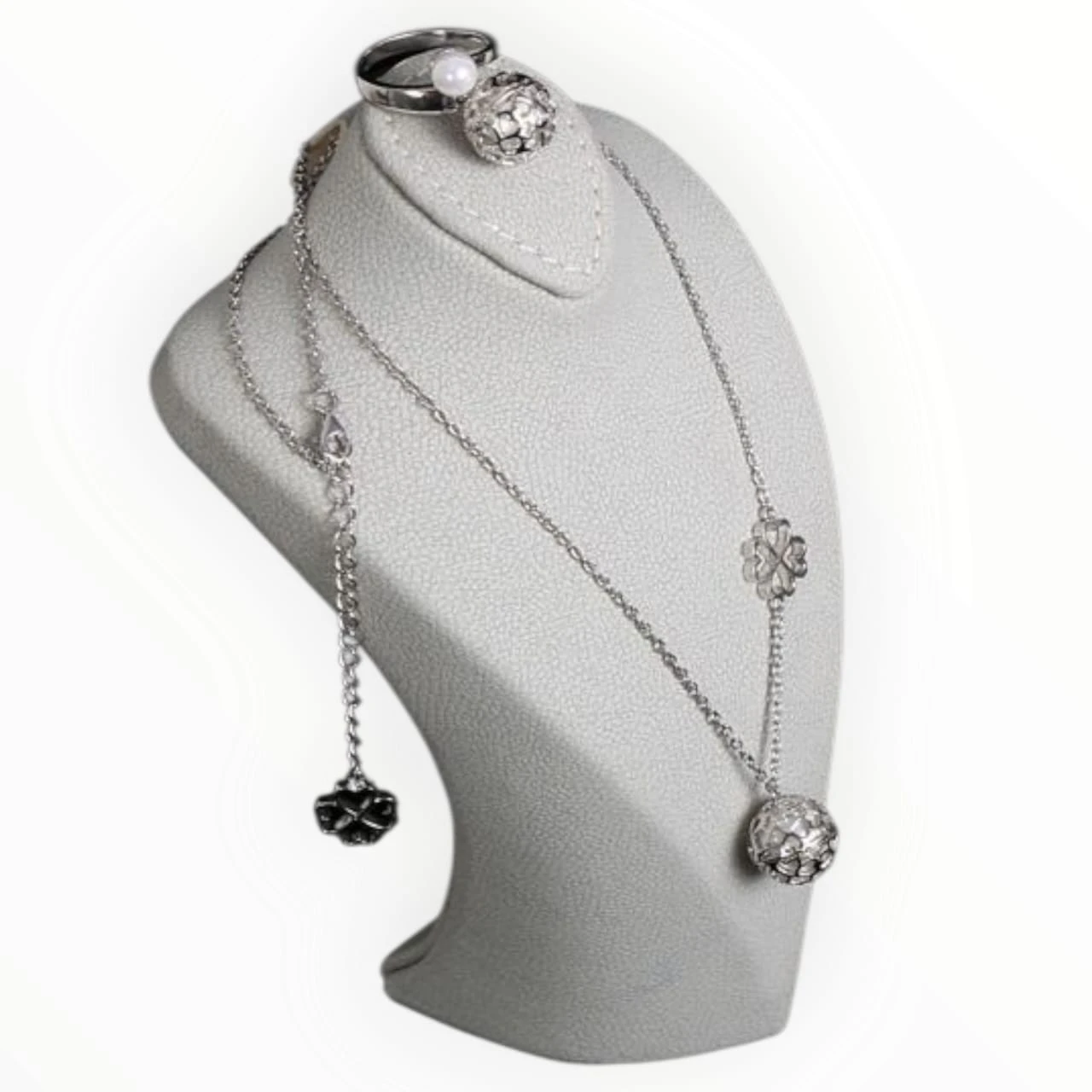 Rozana Necklace Pure 925 Sterling Silver , Fashion Jewelry for women