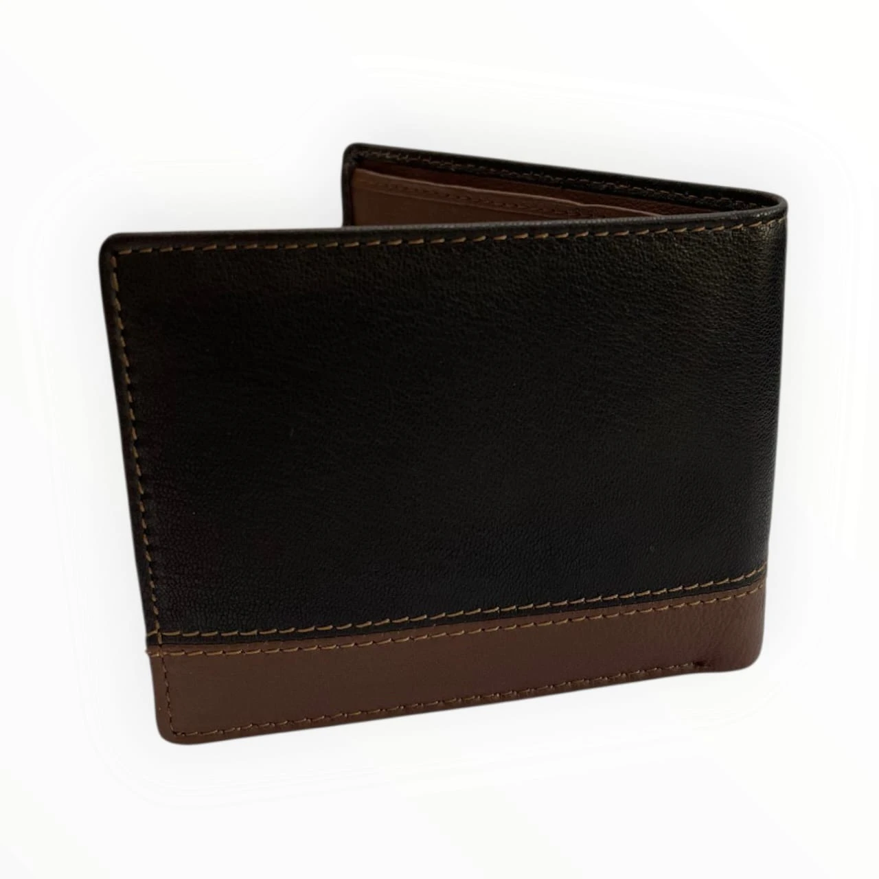 Elegant Two-Tone Genuine Leather Wallet
