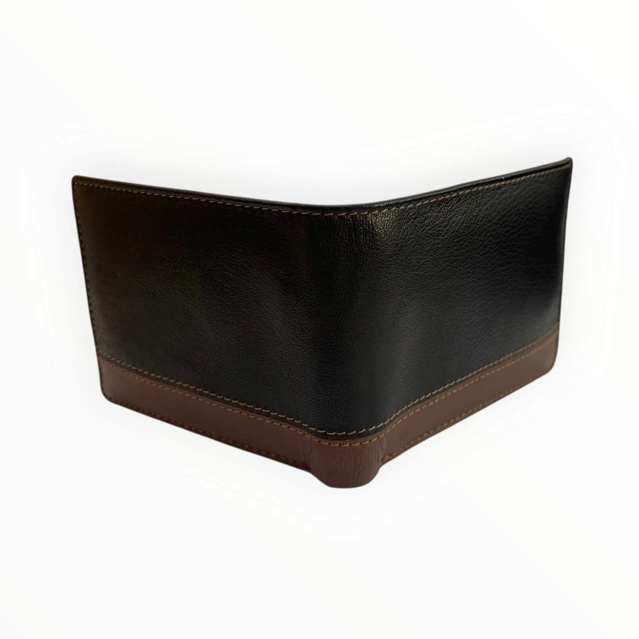 Elegant Two-Tone Genuine Leather Wallet
